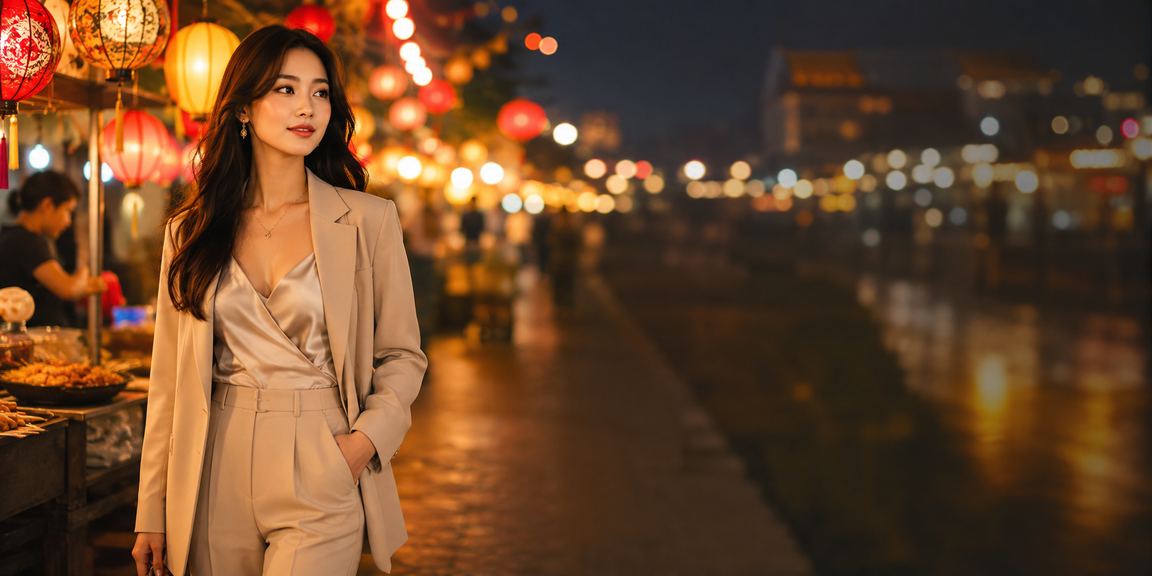 Chợ đêm Hà Nội minh họa người dùng kiểm tra tài khoản giải trí trực tuyến